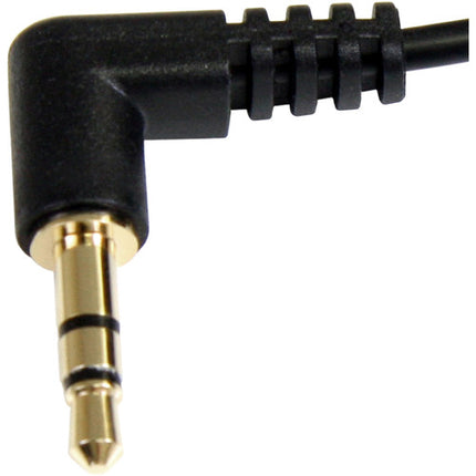 StarTech Cable de Audio Estéreo 3.5mm Ángulo Recto 6 Pies Negro