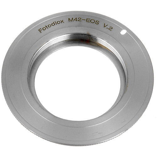 FotodioX Type 2 Pro Adaptador de Montura para Lentes M42 a Canon EF con Chip de Confirmación de Enfoque v10 y Aro de Latón