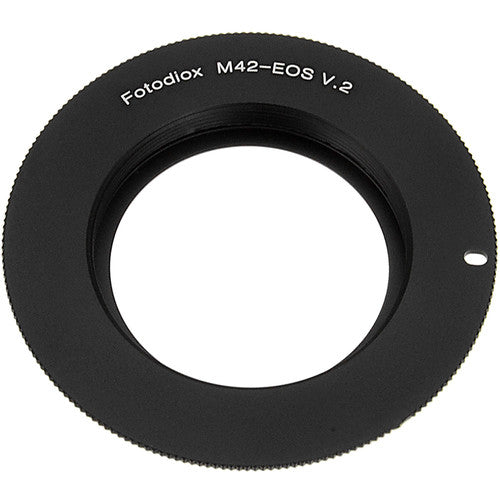 FotodioX Adaptador Montura Tipo 2 para Lente M42 a Canon EF con Chip de Confirmación de Enfoque Gen v10 y Soporte de Apertura Completa