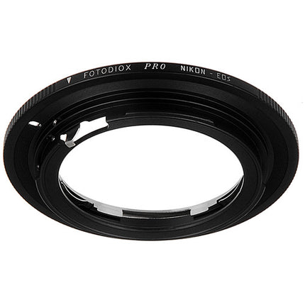 Adaptador FotodioX Pro para Lentes Nikon F a Canon EF con Chip de Confirmación de Enfoque v10 y Anillo de Montaje de Latón