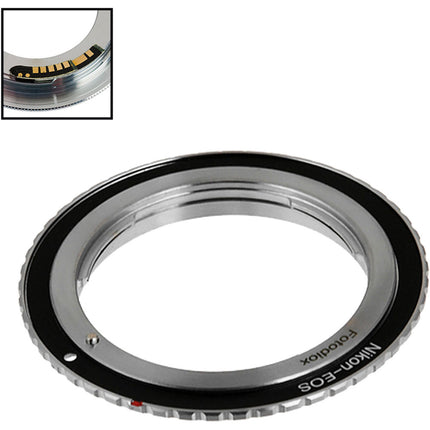 FotodioX Adaptador Montura para Lentes Nikon F a Canon EF con Chip v10 y Confirmación de Enfoque