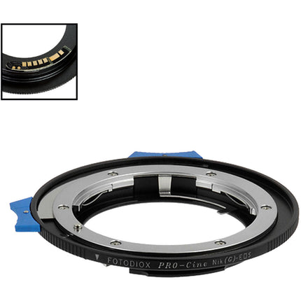 FotodioX Pro Adaptador Montura Nikon G F a Canon EF con Chip Confirmación Enfoque v10