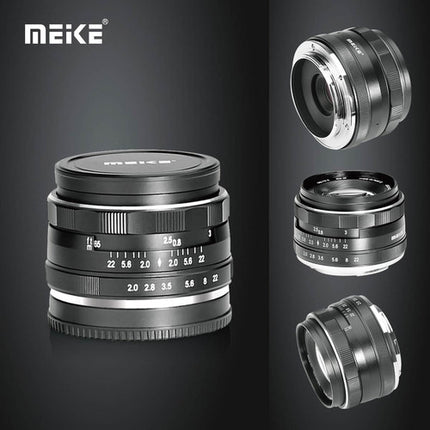 Meike MK-50mm f/2 Lente para Sony E Apertura f2 a f22 Metal y Funda