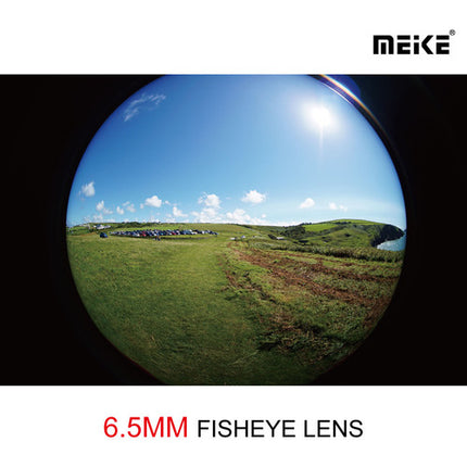Meike MK-6.5mm f/2 Lente Fisheye Circular para Canon EF-M 190° ángulo con funda y paño de limpieza