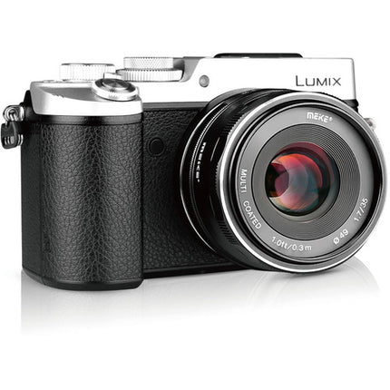 Meike MK-35mm f1.7 Lente Manual Micro Cuatro Tercios 70mm F22