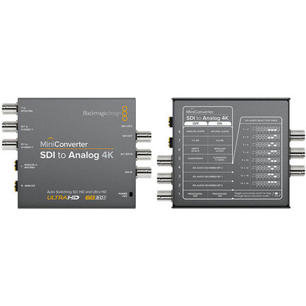Blackmagic Design Mini Converter SDI a Analógico 4K con fuente 12V y audio 24bit 48kHz