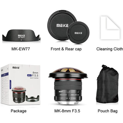 Meike MK-8mm f/3.5 Lente Ojo de Pez para Canon EF Formato Completo