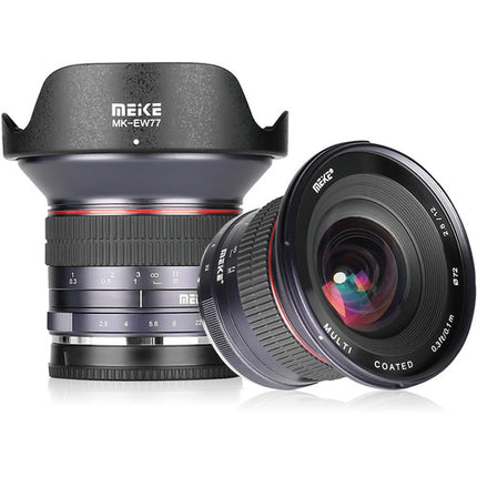 Meike MK-12mm f/2.8 Lente para Sony E APS-C Metal y Foco Manual