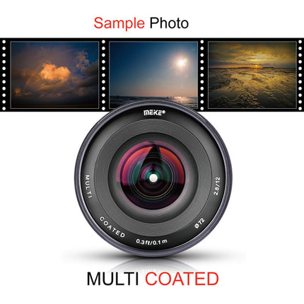 Meike MK-12mm f/2.8 Lente para Sony E APS-C Metal y Foco Manual