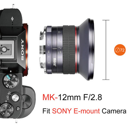 Meike MK-12mm f/2.8 Lente para Sony E APS-C Metal y Foco Manual