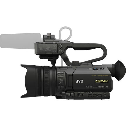 JVC GY-HM250 Cámara de Video UHD 4K con Zoom Óptico 12x y Streaming HD