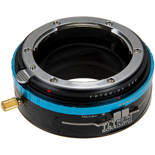 FotodioX Pro TLT ROKR Adaptador Tilt-Shift para Nikon F G a Sony E con 10mm Shift 10° Tilt