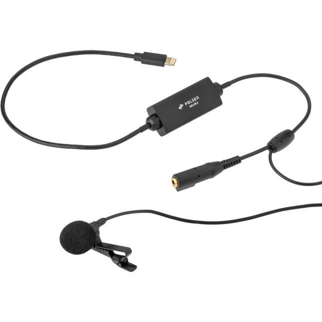 Micrófono Lavalier Polsen MO-IPL2 con Conector Lightning y Jack 3.5mm