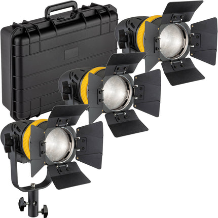 Genaray Torpedo Juego de 3 Luces LED Portátiles Foco 5600K 60W con Estuche Resistente