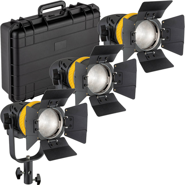 Genaray Torpedo Juego de 3 Luces LED Portátiles Foco 5600K 60W con Estuche Resistente