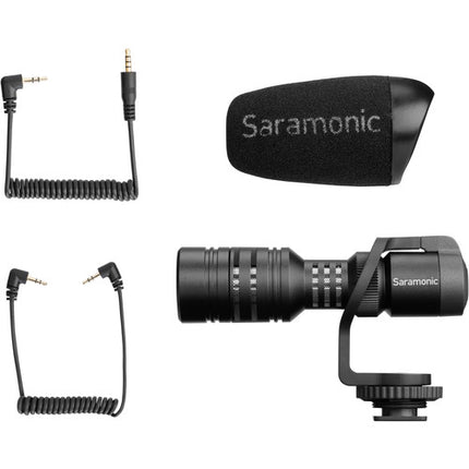 Saramonic Vmic Mini Micrófono Shotgun Ultracompacto para Cámaras con Paraviento y Cable 3.5mm