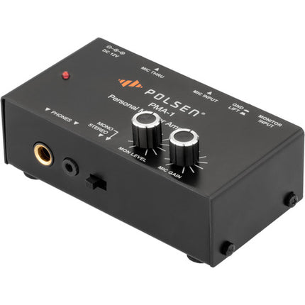 Polsen PMA-1 Amplificador de Monitor Personal 12V para Estudio y Directo