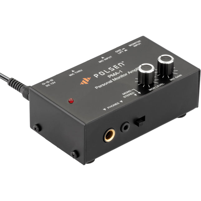 Polsen PMA-1 Amplificador de Monitor Personal 12V para Estudio y Directo