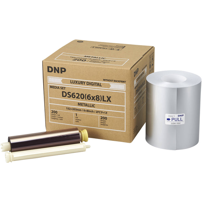 DNP Juego de Medios Metálicos de Lujo 6 x 8" para Impresora DS620A 200 Impresiones