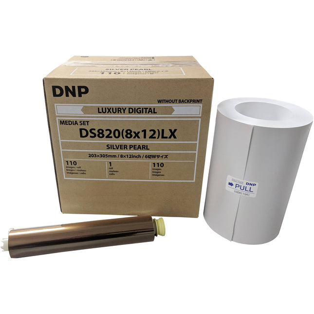 DNP 8 x 12" Silver Pearl Set de Papel Lujo 110 Impresiones para DS820A