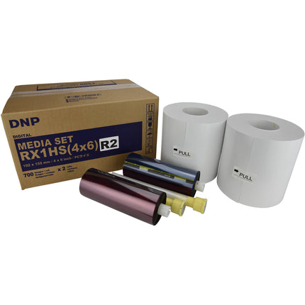 DNP 4 x 6" Papel Perforado para DS-RX1HS Impresora 700 Impresiones 2-Pack