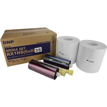 DNP Set de Medios Triple Tira 6x8" para Impresora DS-RX1HS 2 Rollos 350 Impresiones