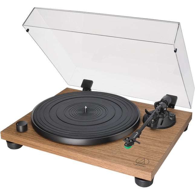 Audio-Technica AT-LPW40WN Tocadiscos Estéreo Madera 33 1/3 y 45 rpm Preamp Integrado
