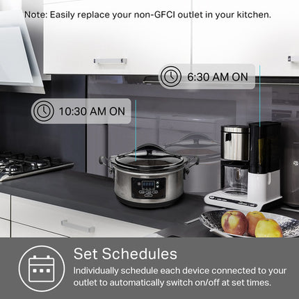 TP-Link KP200 Kasa Smart Enchufe Wi-Fi Empotrado Control Remoto 2.4 GHz