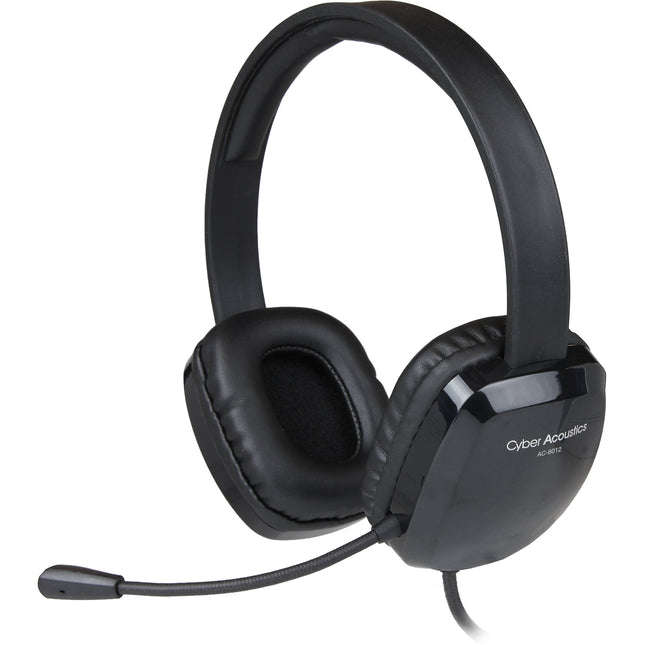 Cyber Acoustics AC-6012 Auriculares estéreo USB con micrófono flexible y cancelación de ruido
