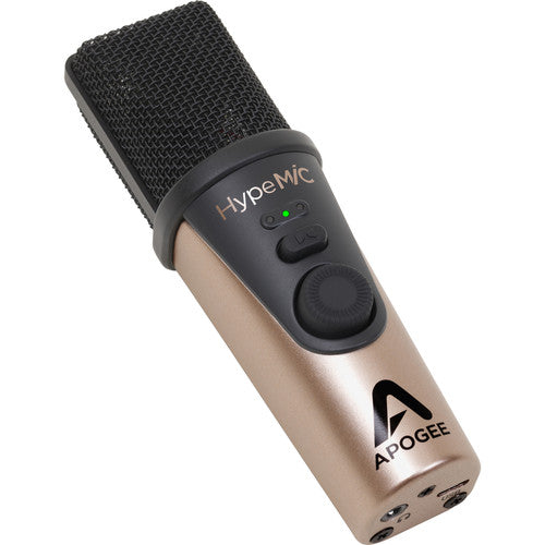 Apogee Electronics HypeMiC Micrófono Condensador Cardioide USB 96kHz 24-bit con Compresor Analógico