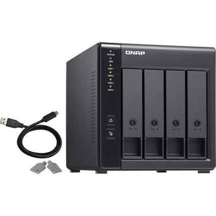 QNAP TR-004 Caja de Expansión RAID USB 3.2 Gen 1 4 Bahías 64TB con HDD Seagate IronWolf Pro 7200 rpm SATA III