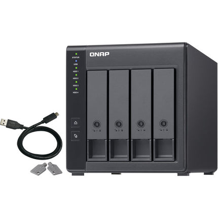 QNAP TR-004 Caja de Expansión RAID USB 3.2 Gen 1 4 Bahías 64TB con HDD Seagate IronWolf Pro 7200 rpm SATA III