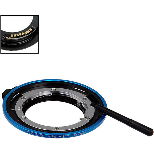 FotodioX Pro Adaptador de Montura para Lentes Nikon G F a Canon EF con Chip Focus v10 y Control de Apertura