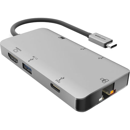 EZQuest Hub Multimedia USB Tipo-C 8 Puertos 4K Ethernet 100W PD