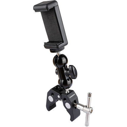 CAMVATE Soporte para Teléfono 360° Giratorio con Super Clamp y Patas Extensibles