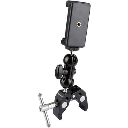 CAMVATE Soporte para Teléfono 360° Giratorio con Super Clamp y Patas Extensibles