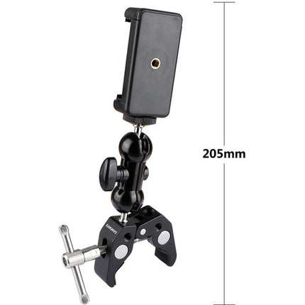 CAMVATE Soporte para Teléfono 360° Giratorio con Super Clamp y Patas Extensibles