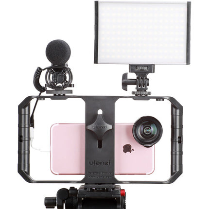 DigitalFoto Solution Limited Soporte para Vídeo Smartphone con 3 Montajes Fríos y Compatibilidad 2.1 a 3.3 Pulgadas