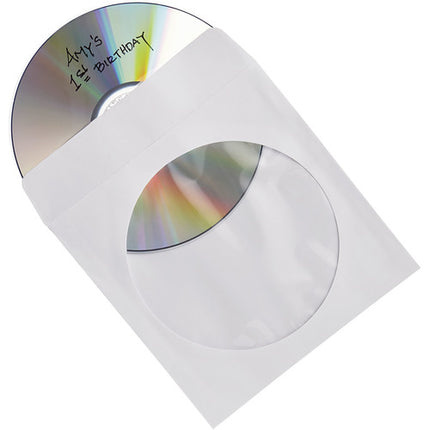 Verbatim Fundas de Papel para CD/DVD 100 Unidades Ventana Transparente Protección