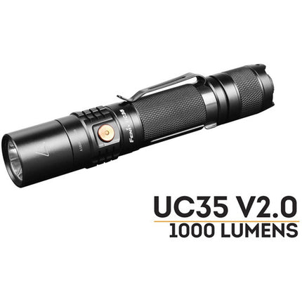Fenix UC35 v.2 Linterna LED Recargable 1000 Lumens 3500mAh Kit Completo