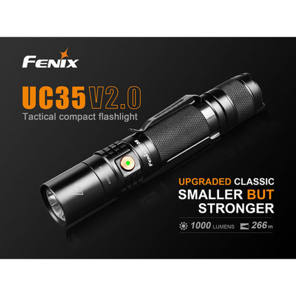 Fenix UC35 v.2 Linterna LED Recargable 1000 Lumens 3500mAh Kit Completo