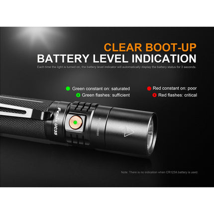 Fenix UC35 v.2 Linterna LED Recargable 1000 Lumens 3500mAh Kit Completo
