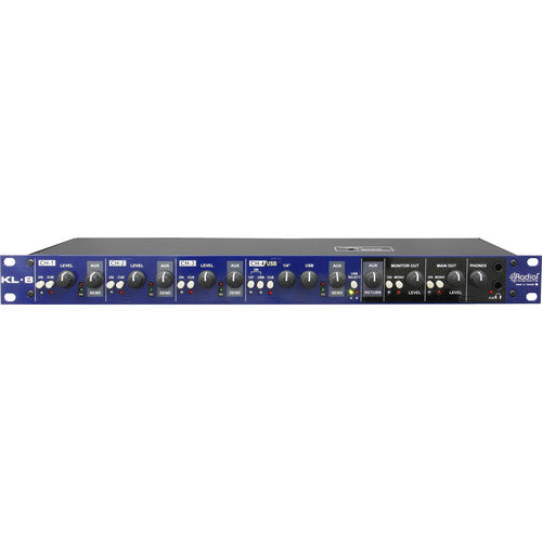 Radial Engineering KL-8 Rackmount Estación de Mezcla para Teclado 4 Entradas Estéreo