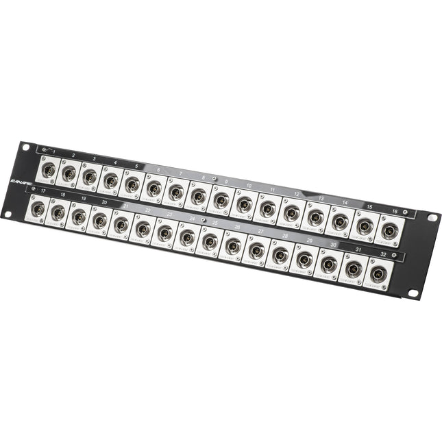 Canare 322U-BJRUK Panel A/V BNC Flush-Mount 32 Terminales 12G SDI 2 RU