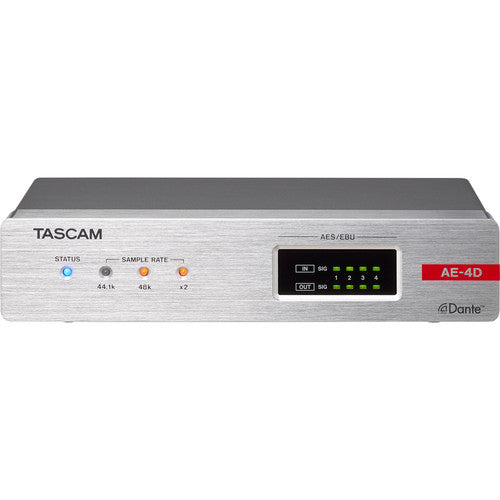 TASCAM AE-4D Convertidor Dante con 4 Entradas AES/EBU y DSP Mixer