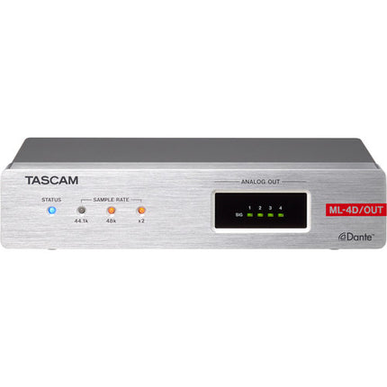 TASCAM ML-4D/OUT-E Convertidor de salida de línea Dante con 4 salidas analógicas y DSP integrado