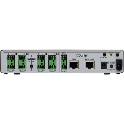 TASCAM MM-2D-E Conversor Dante 2 Canales Micrófono Línea con DSP 4 Entradas Salidas PoE