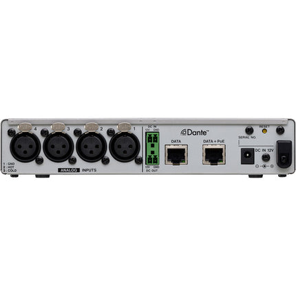 TASCAM MM-4D/IN-X Convertidor Dante 4 Entradas Micrófono Línea PoE DSP