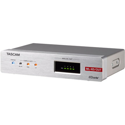 TASCAM ML-4D/OUT-E Convertidor de salida de línea Dante con 4 salidas analógicas y DSP integrado