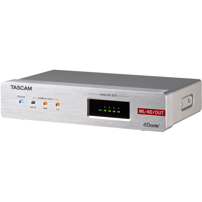 TASCAM ML-4D/OUT-X Convertidor Dante 4 Canales con DSP Mixer y 4 Salidas XLR